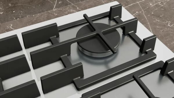 Siemens iQ500 Gazlı Ocak 60 cm Sert cam, Beyaz