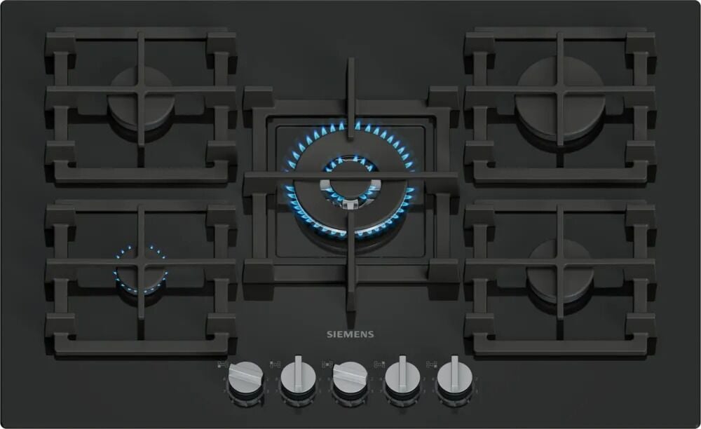 Siemens iQ500 Gazlı Ocak 75 cm Sert cam, Siyah
