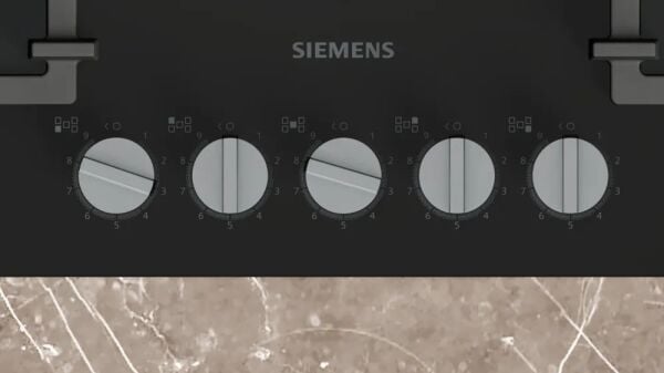 Siemens iQ500 Gazlı Ocak 75 cm Sert cam, Siyah