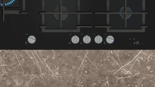 Siemens iQ700 Gazlı Ocak 90 cm Sert cam, Siyah