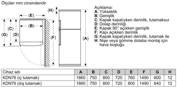 Siemens KD76NAWF0N XL 542 lt Beyaz  Buzdolabı