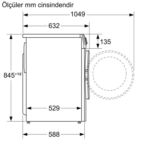 Siemens WM12T780TR 9 KG 1200 Devir Çamaşır Makinası