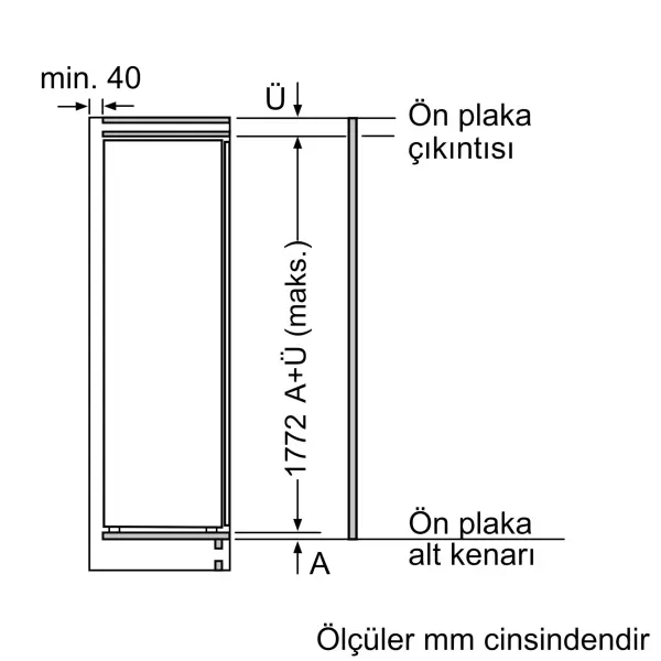 Siemens KI82LADD0 iQ500 Derin Donduruculu Ankastre Buzdolabı 177.2 x 55.8 cm softClosing Düz Menteşe - görsel 8