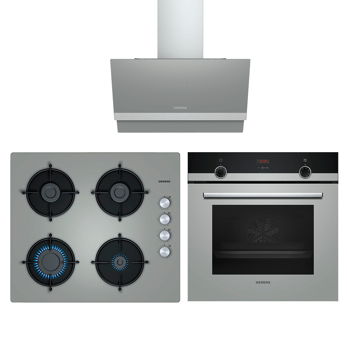 Siemens Titanyum Gri Ankastre Set (60 cm Ocaklı) 1