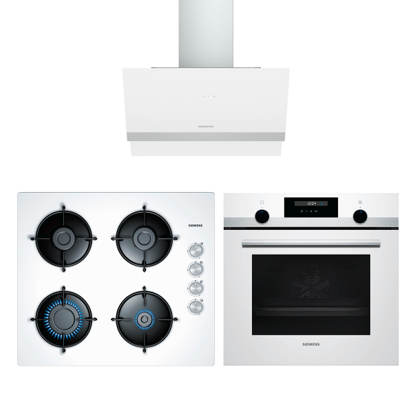 Siemens Elite Beyaz Ankastre Set 3 (60 cm Ocaklı)