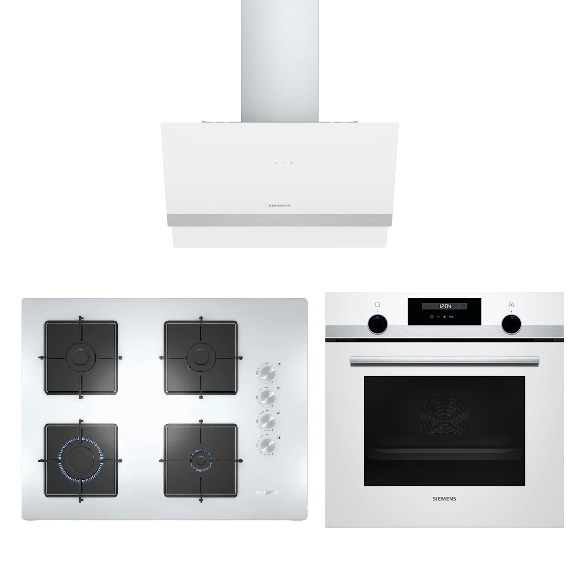 Siemens Elite Beyaz Ankastre Set 3 (67 cm Ocaklı)