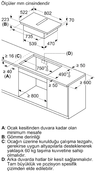 Siemens EH811BE15E 80 cm Davlumbaz Entegreli İndüksiyon Siyah Ocak