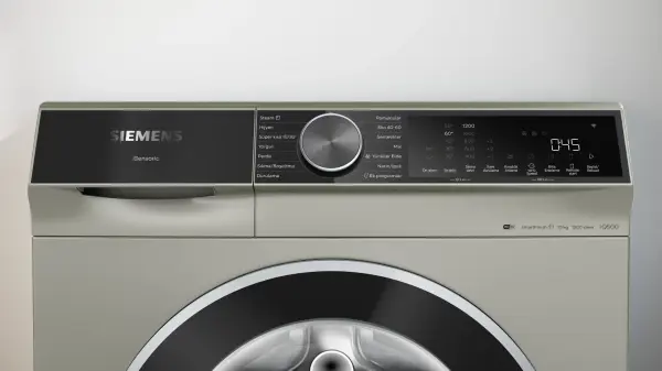 Siemens WG52K2ZSTR iQ500 Çamaşır Makinesi 10 kg maks. 1200 dev./dak., Gümüş - görsel 2