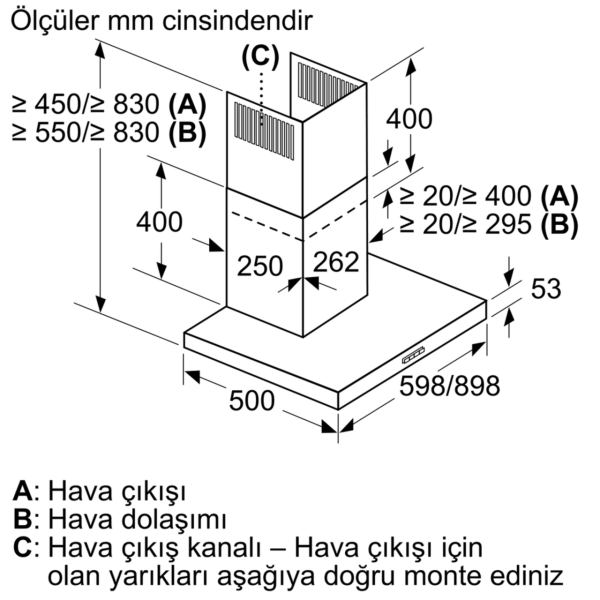 Siemens LC65BBC50T Duvar Tipi Davlumbaz