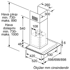 Siemens LC66GCD60T Duvar Tipi Davlumbaz