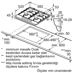 Siemens EC6A5PB90L Gazlı Ankastre Ocak