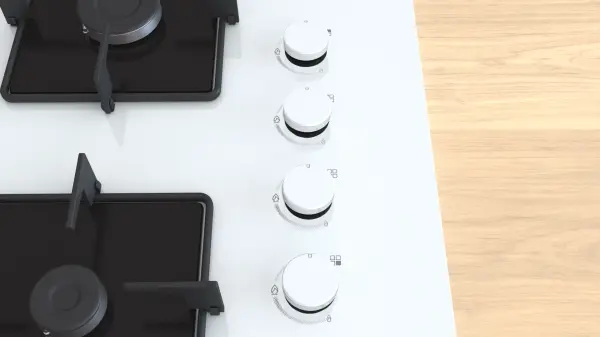 Siemens iQ300 Gazlı Ocak 67 cm Sert cam, Beyaz - görsel 3