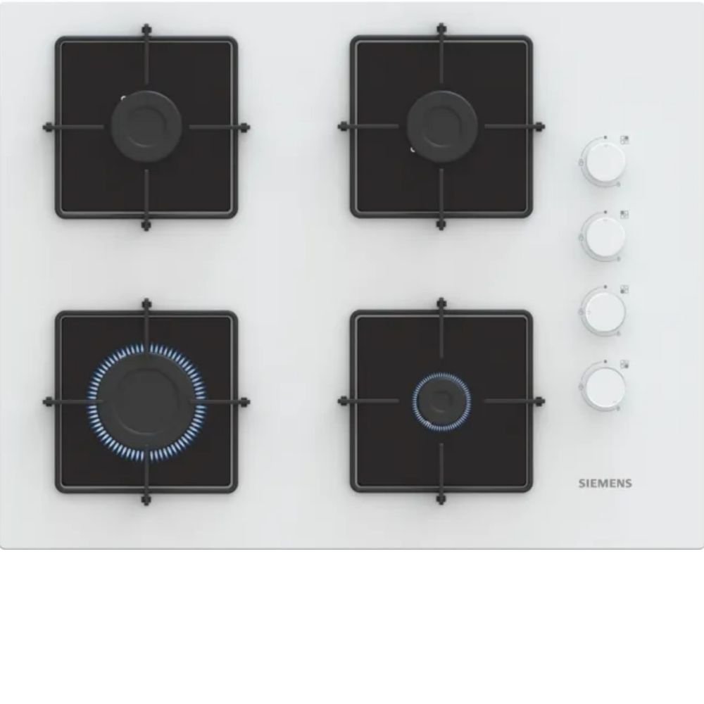 Siemens iQ300 Gazlı Ocak 67 cm Sert cam, Beyaz