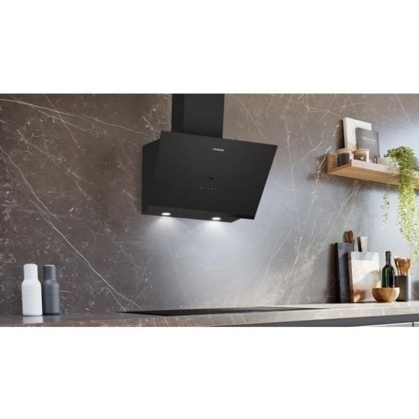 Siemens iQ500 Duvar Tipi Davlumbaz 60 cm Siyah Cam