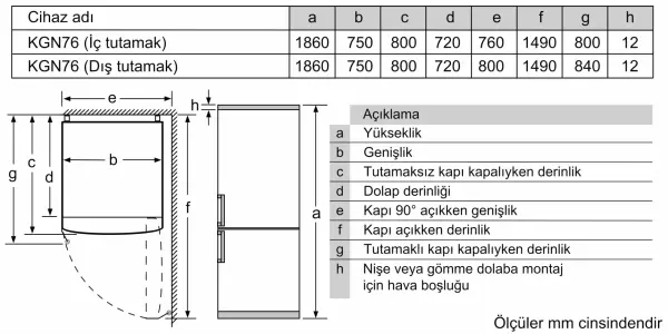 Siemens KG76NCXE0N iQ500 Alttan Donduruculu Buzdolabı BlackSteel - görsel 7