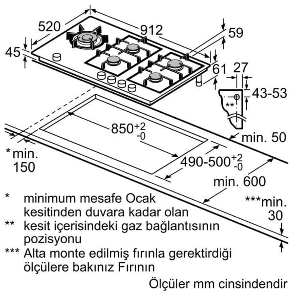 Siemens ER9A6SB70 iQ700 Gazlı Ocak