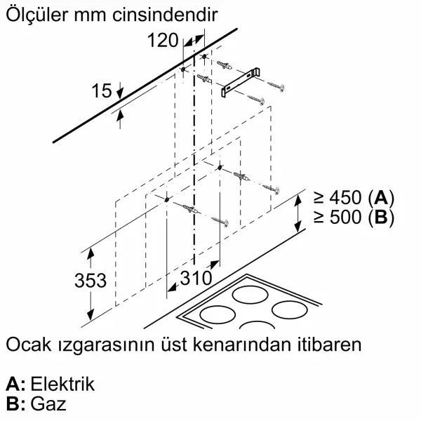 Siemens LC95FCJ20T iQ300 Duvar Tipi Davlumbaz - görsel 8