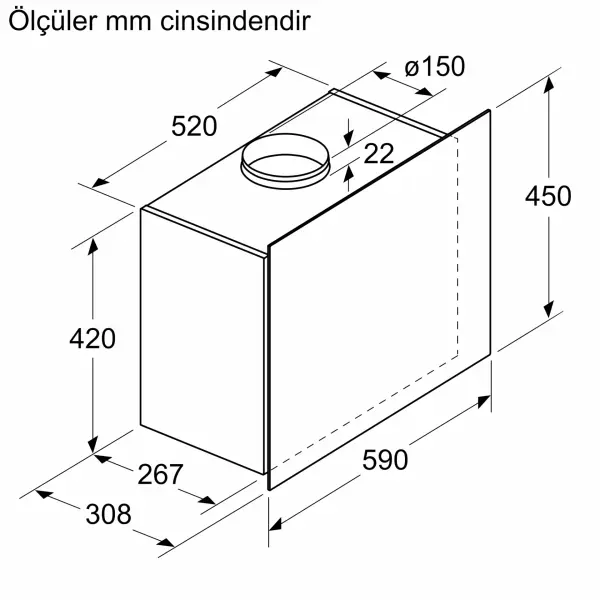 Siemens LC65FCJ60T iQ300 Duvar Tipi Davlumbaz - görsel 7