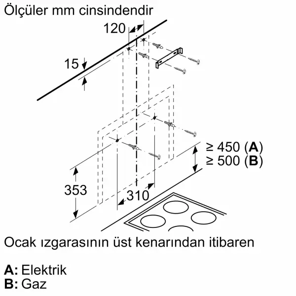 Siemens LC65FCJ60T iQ300 Duvar Tipi Davlumbaz - görsel 8