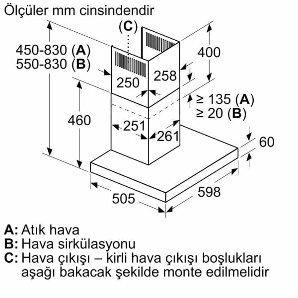Siemens LC67BBK00T iQ300 Duvar Tipi Davlumbaz - görsel 6