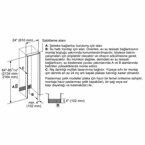 Siemens FI24NP32 iQ700 Ankastre Derin Dondurucu