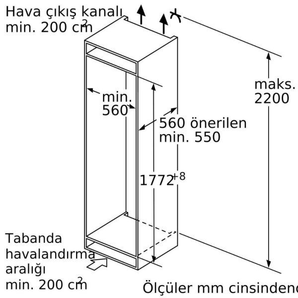 Siemens KI82LADE0 iQ500 Derin Donduruculu Ankastre Buzdolabı - görsel 7