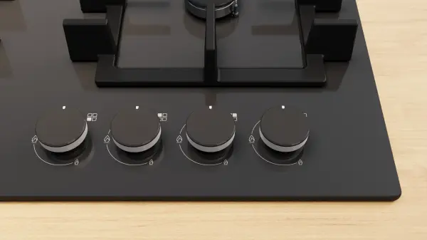 Siemens EN6B6NP40R iQ300 Gazlı Ocak 60 cm Sert cam, Siyah - görsel 2