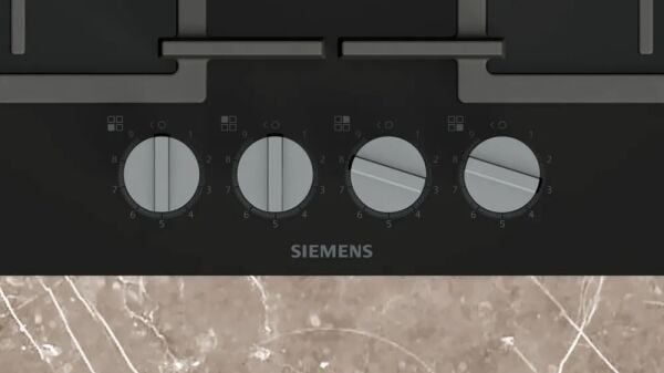 Siemens EP6A6HI40O iQ500 Gazlı Ocak 60 cm Sert cam, Siyah