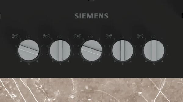 Siemens EP9A6QI40 iQ500 Gazlı Ocak 90 cm Sert cam, Siyah