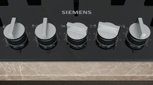 Siemens EP9A6QI40 iQ500 Gazlı Ocak 90 cm Sert cam, Siyah - görsel 2