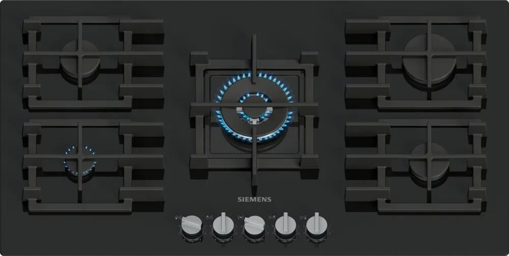 Siemens EP9A6QI40 iQ500 Gazlı Ocak 90 cm Sert cam, Siyah