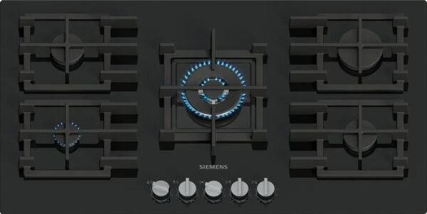 Siemens EP9A6QI40 iQ500 Gazlı Ocak 90 cm Sert cam, Siyah