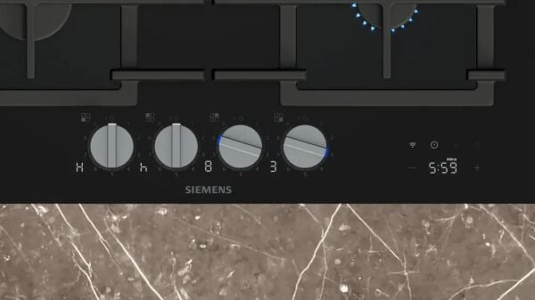 Siemens ER6A6PH40 iQ700 Gas hob 60 cm Tempered glass, Black