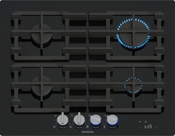 Siemens ER6A6PH40 iQ700 Gas hob 60 cm Tempered glass, Black