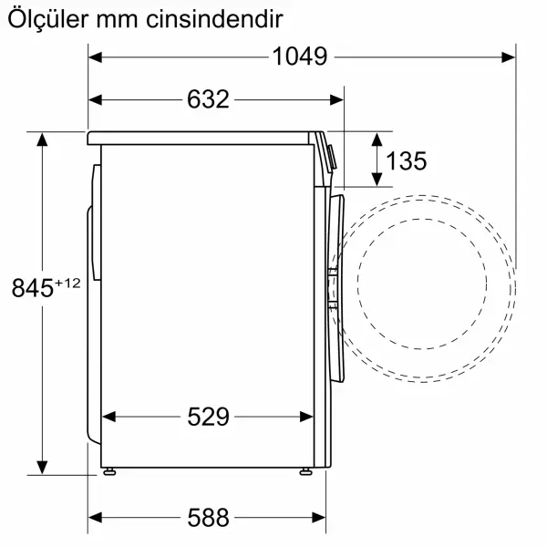 Profilo CGA25202TR Çamaşır Makinesi 10 kg maks. 1200 dev./dak. - görsel 6