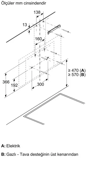 Profilo DVK8J679 Duvar Tipi Davlumbaz 80 cm Gri Cam, Gri - görsel 8