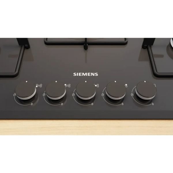 Siemens iQ300 Gazlı Ocak 75 cm Sert cam, Siyah