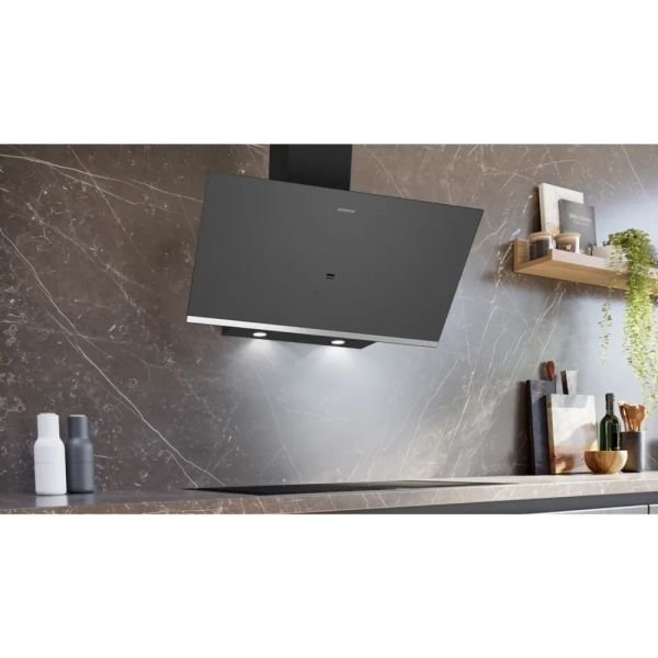 Siemens iQ500 Duvar Tipi Davlumbaz 90 cm Clear glass grey printed