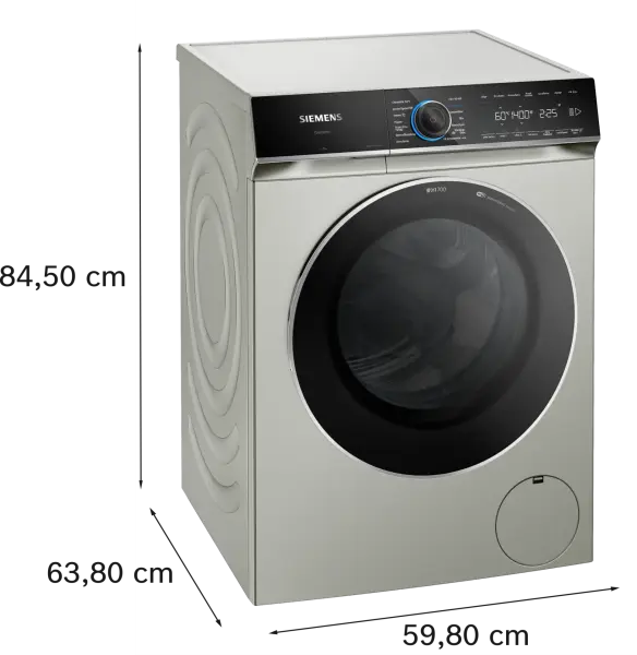 Siemens iQ700 Çamaşır Makinesi 10 kg 1400 dev./dak., Gümüş - görsel 6