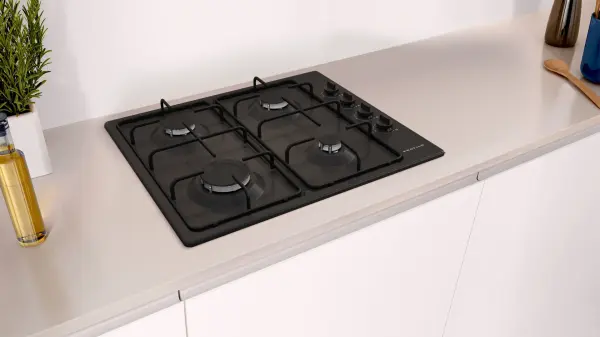 Profilo OD36P6B80D Gazlı Ocak 60 cm Emaye, Siyah - görsel 5