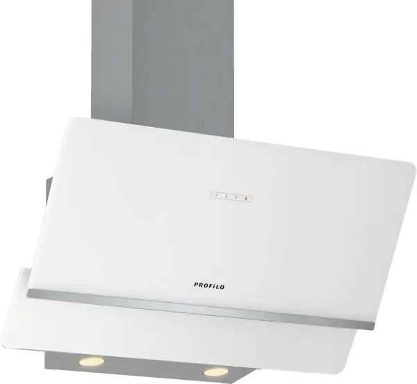 Profilo DVK8J621 Duvar Tipi Davlumbaz 80 cm Beyaz Cam Yüzey, Siyah