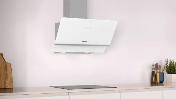 Profilo DVK8J621 Duvar Tipi Davlumbaz 80 cm Beyaz Cam Yüzey, Siyah - görsel 3