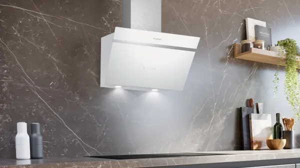 Siemens LC66KPJ20T iQ300 Duvar Tipi Davlumbaz 60 cm Beyaz Cam Yüzey - görsel 2