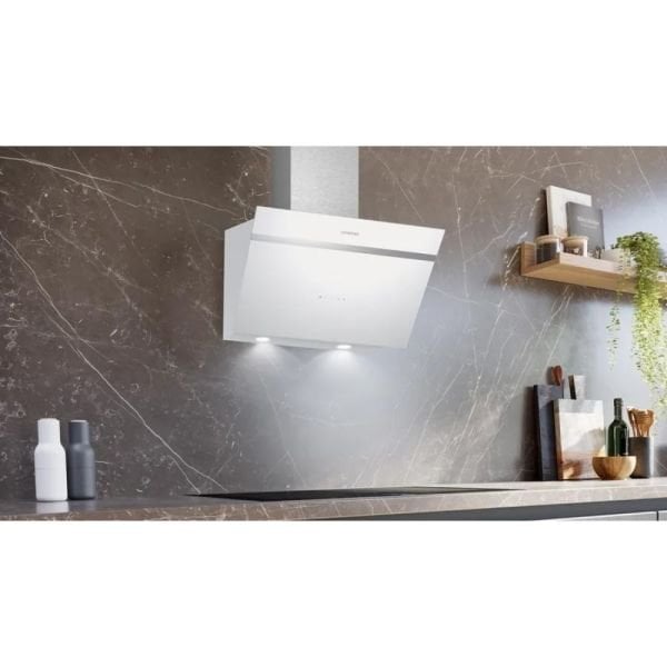 Siemens LC66KPJ20T iQ300 Duvar Tipi Davlumbaz 60 cm Beyaz Cam Yüzey