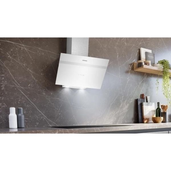 Siemens LC64KPJ20T iQ100 Duvar Tipi Davlumbaz 60 cm Beyaz Cam Yüzey