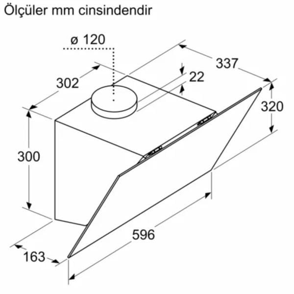 Siemens LC64KPJ20T iQ100 Duvar Tipi Davlumbaz 60 cm Beyaz Cam Yüzey