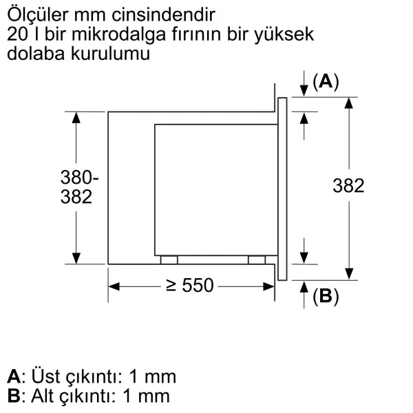 Siemens BF623LMG3 Ankastre Mikrodalga - görsel 6