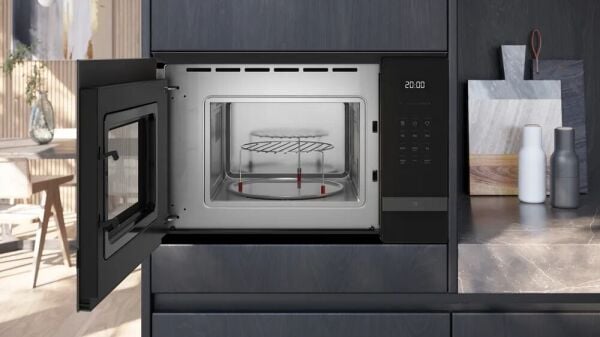 Siemens iQ500 Built-In Microwave with grill darkSteel Line - görsel 4