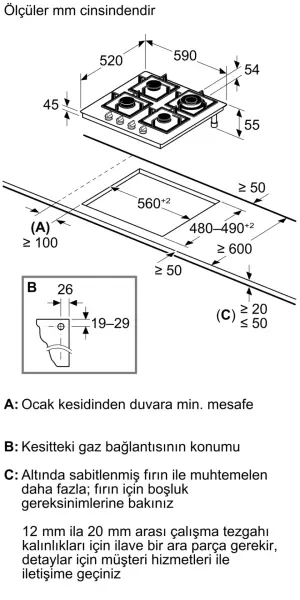 Siemens iQ500 Gazlı Ocak 60 cm Sert cam - görsel 6