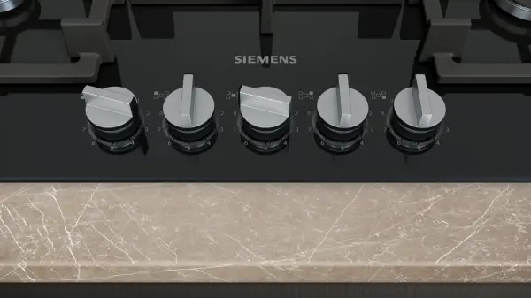 Siemens iQ500 Gazlı Ocak 75 cm Sert cam, Siyah - görsel 2
